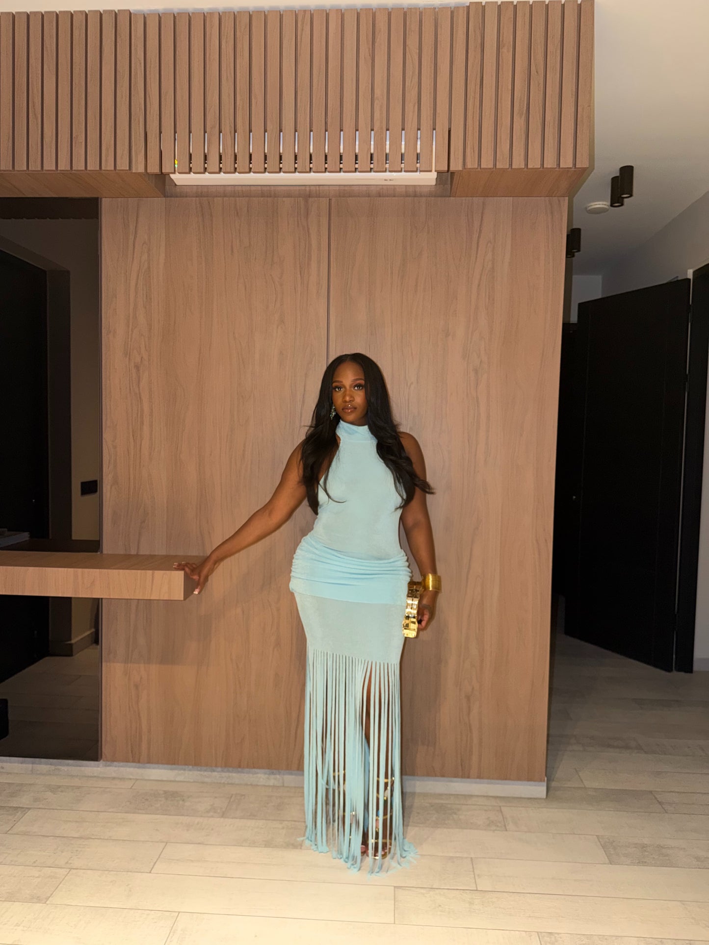 Azure Fringe Dress