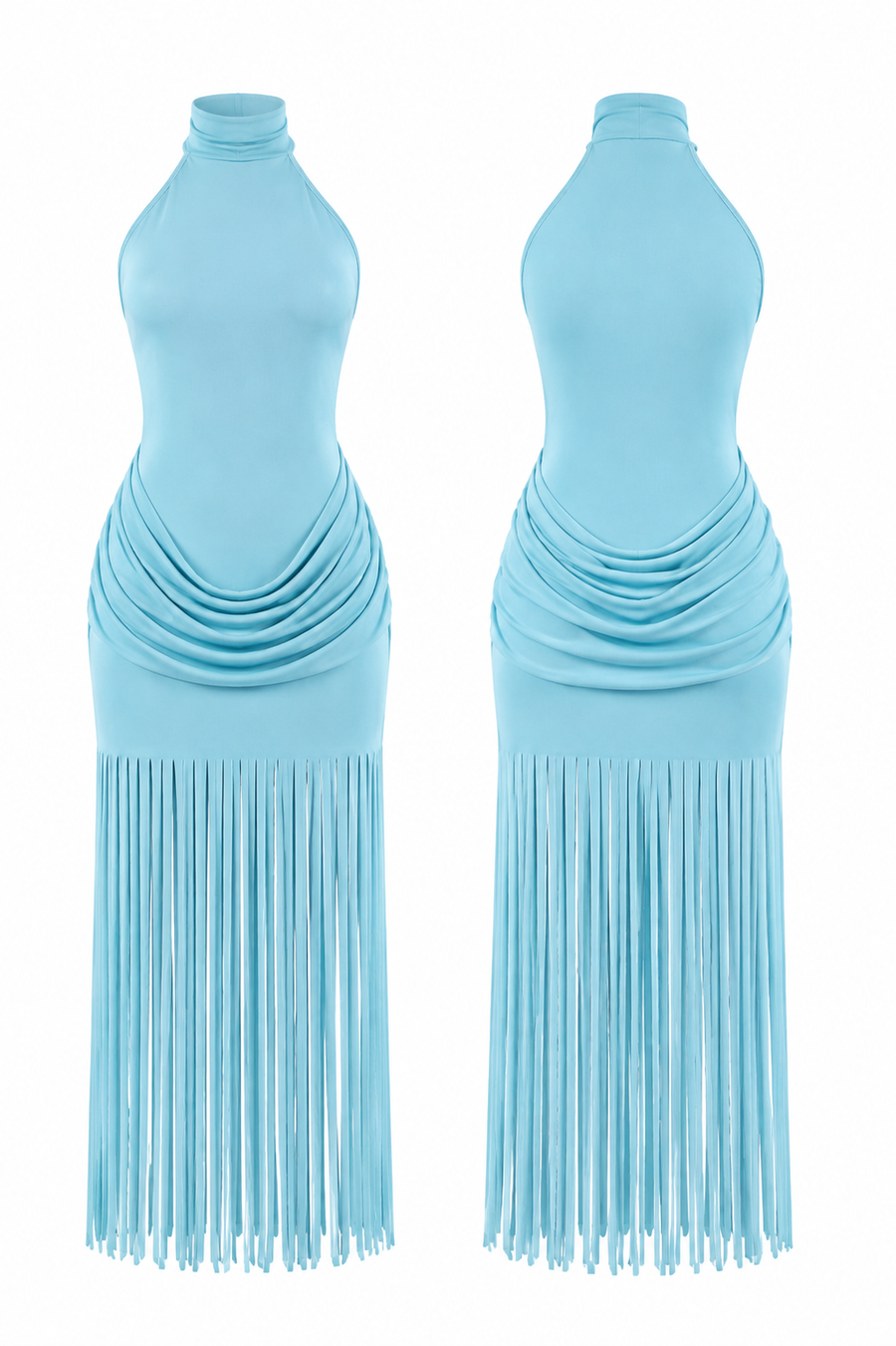 Azure Fringe Dress