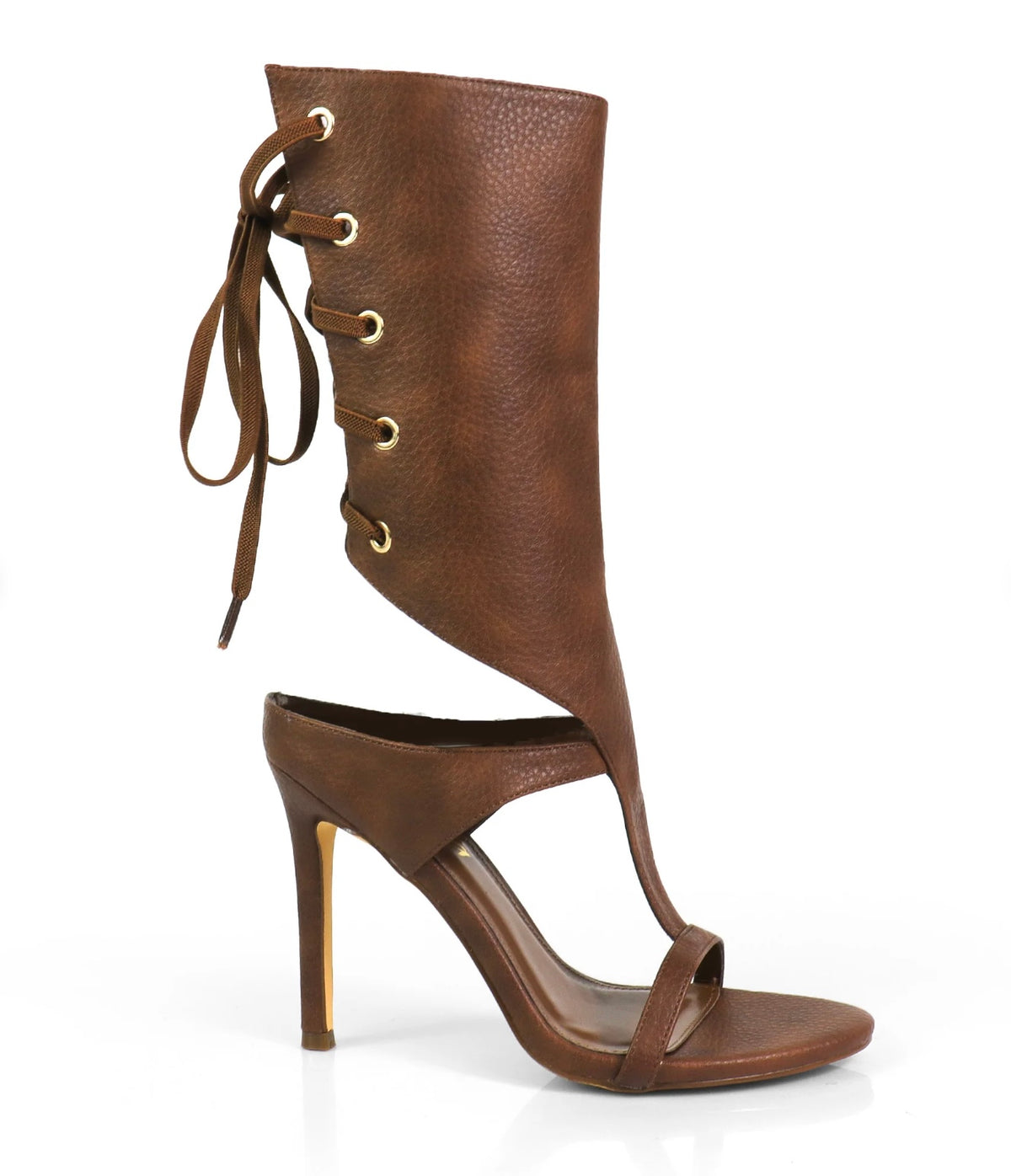 Cognac Lace Heel