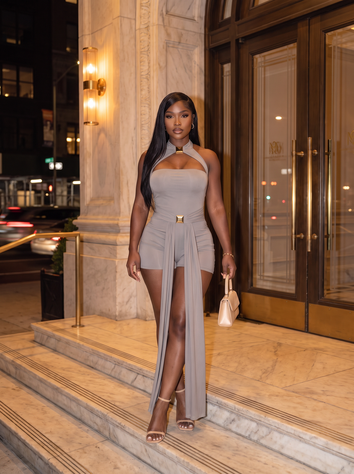 Luxe Drape Romper